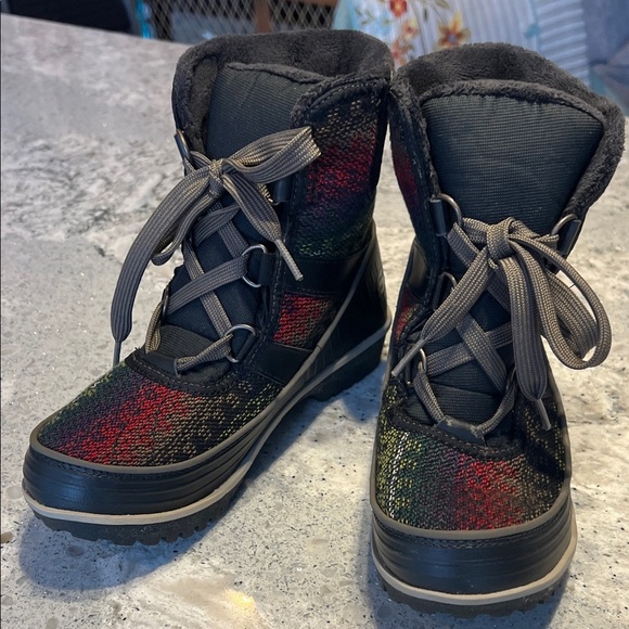 Sorel Sorel Black and Multicolor Black Winter & Rain Boots Size 6 - Picture 3 of 7